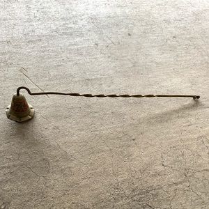 VTG Antique floral CANDLE snuffer ART HOME DECOR